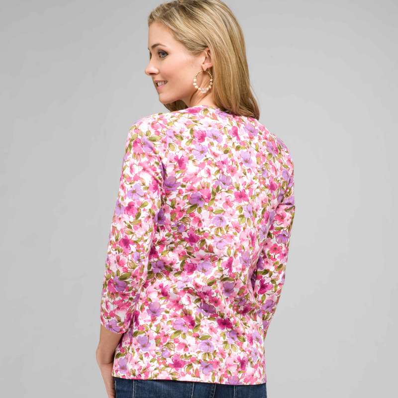 Floral Print Tee, Multi, large image number 1